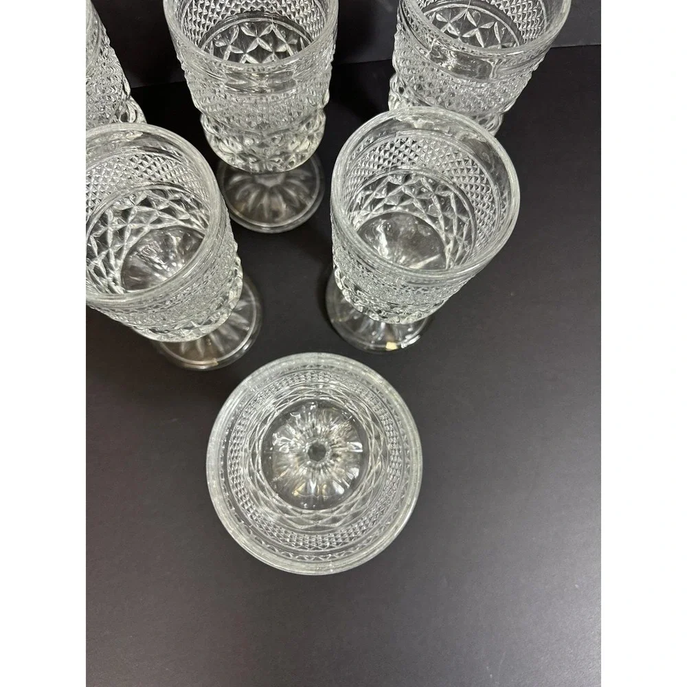 Anchor Hocking Wexford Claret Wine Glasses Set Of 6 Juice Clear 5 3/8
